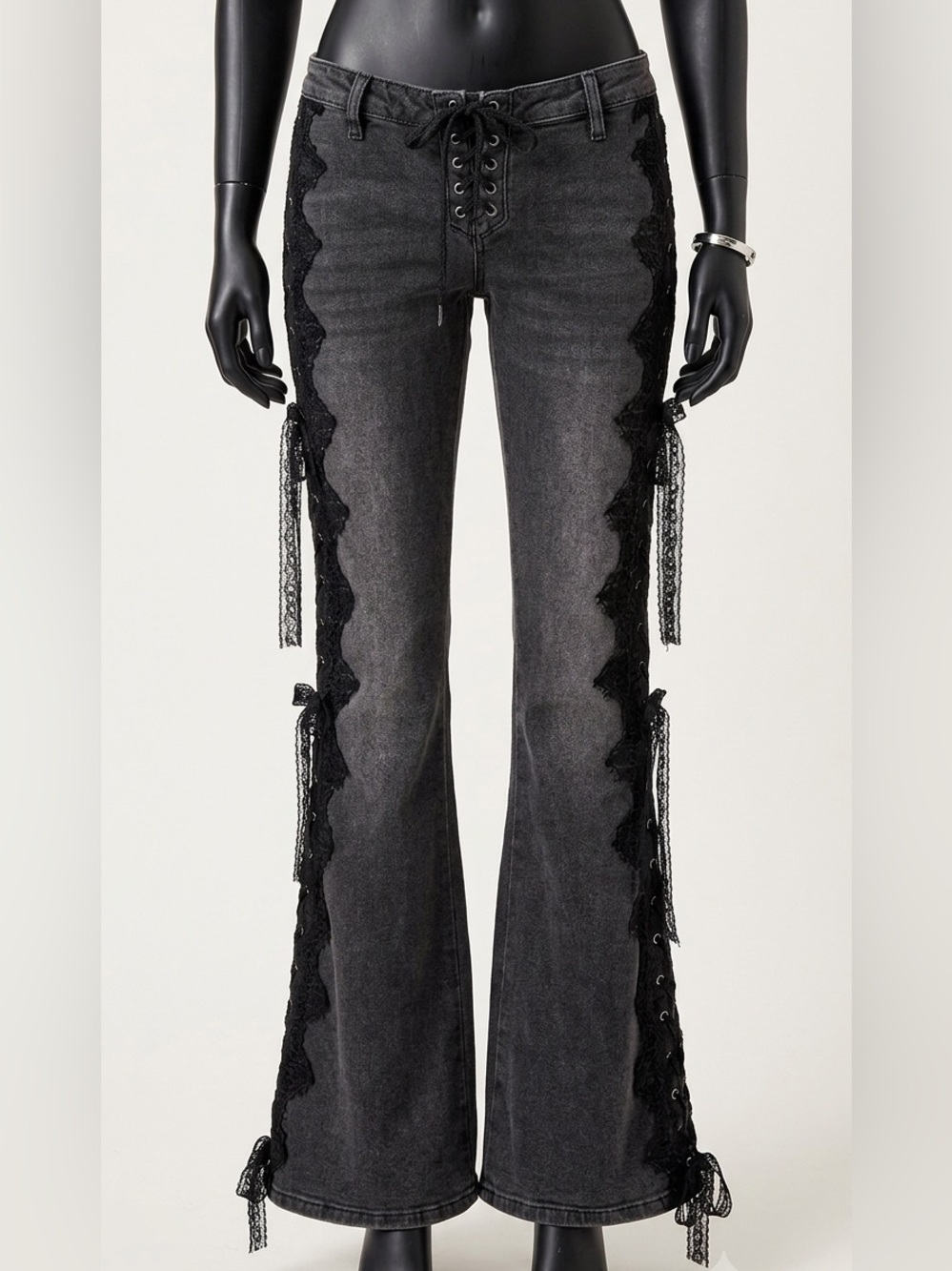 🖤🤍🖤Dolls-Kill Lace Flare Jeans🖤🤍🖤
